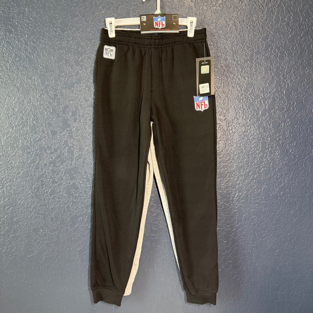 NFL Youth XL 14-16 Black Gray Jogger Sweatpants Athletic‎ Football Boys Unisex